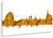 Kunstbruder Rio de Janeiro Stadt Skyline - Wandbild - Weissgold (div. Größen) 3D 4cm - Kunst Druck auf Leinwand 60x120cm
