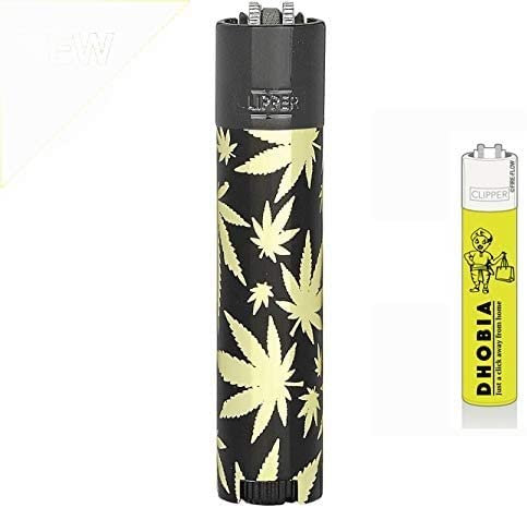 Clipper Metall Large Original Schwarz und Gold Leaf Limited Edition Limitierte Auflage By DHOBIA