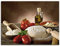 ARTLAND Wanddeko Leinwand Bilder Wandbild 80x60 cm Pizza Italien Lebensmittel Teig Pizzeria Mediterran T5UZ
