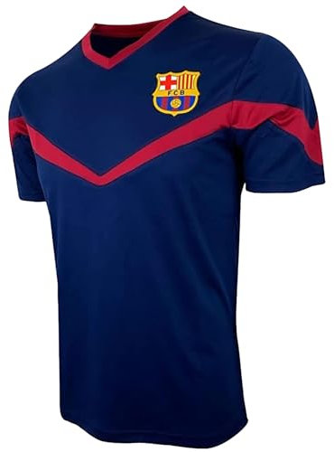 Icon Sports Men's Barcelona Training Jersey (Adult Sizes), Licensed Barcelona Shirt, Blue, Large