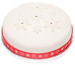 Bizzibeans Vegan Christmas Fruit Cake – Moist, Luxurious Rum-Soaked Xmas Fruitcake with Fondant Icing Holly Wreath & Hand-Rolled Marzipan – Plant-Based, Dairy-Free, Serves 20 – Round, 8”, Approx 1.8KG