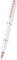 HongDian Stylo plume en métal blanc 920, pointe fine et bordure plaqué or rose, stylo classique avec boîte en métal et convertisseur d'encre