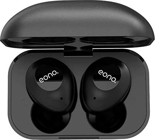 Eono Bluetooth 5.2-Kopfhörer-Eonobuds4- Kabellose Ohrhörer-In-Ear-Ohrhörer IPX7 wasserfest USB-C-Ladung Sport-Kopfhörer für iPhone Huawei mit Metall-Ladeetui(Schwarz)