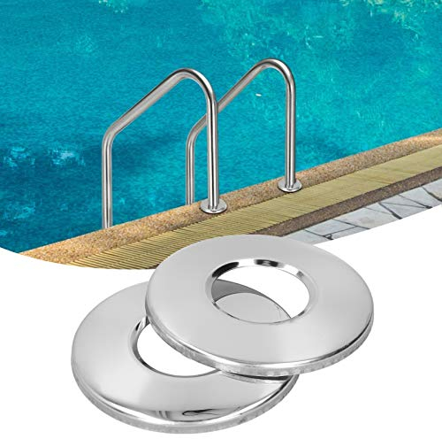 Placa para barandilla de Piscina o SPA, Piezas de Repuesto de barandilla de Piscina de Tubo de Escalera, Acabado de Acero Inoxidable anticorrosión, Juego de 2