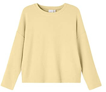 NAME IT Mädchen Stick-Pullover mit Langen Ärmeln Double Cream 116