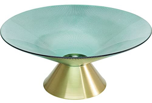 Kare Design Schale Birdie, Deko Schale, grün/gold, Artikelhöhe Ø35cm