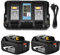 2Pcs 18V 5,0Ah BL1850B Ersatzakku für 18V Akku BL1850 BL1840 BL1860 Batterie + Dual Port Ladegerät Ersatz Für DC18RD DC18RC Ladegerät