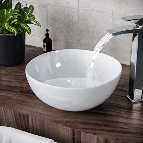 Etive 320mm Round Countertop Basin White