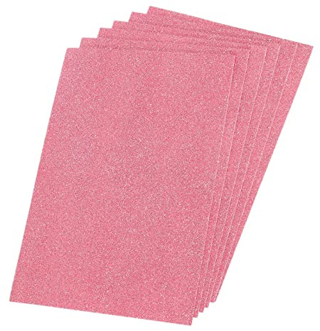 PATIKIL Glitter EVA Foam Sheets Non-Adhesive 11.8 x 7.8 Pink 5Pack