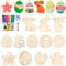 Mecctuck Ostern Basteln,48 Stück Bastelset Ostern,Osterdeko Basteln,Osterbastelset,Holzanhänger Ostern Frühlingsbasteln Kinder,Osterbasteln mit Kindern,Holzanhänger für Kinder Frühling Ostern Deko