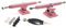 SPITBOARDS 34mm Fingerboard Pro Trucks by, Real Lock-Nuts, Rubber O-Ring Urethane Bushings, Optimized Hanger, Width 34 mm, for Fingerboard Tuning & Assembling (Pink)