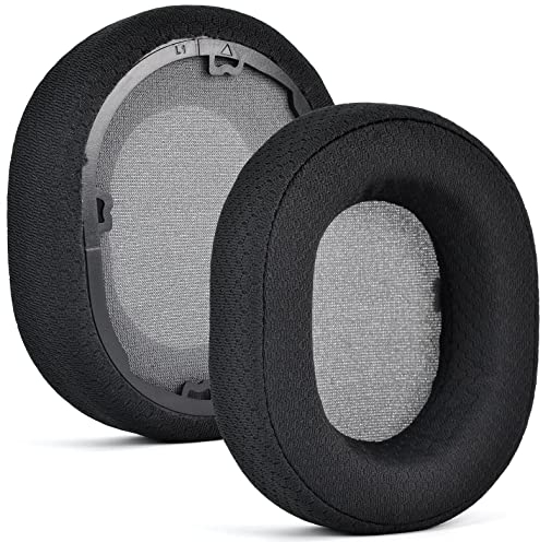 HS65 HS55 Earpads - defean Replacement Ear Pads Cover Cushions Compatible with Corsair HS65 HS55 Surround Gaming Headset,High-Density Noise Cancelling Foam (Black Breathable Fabric)