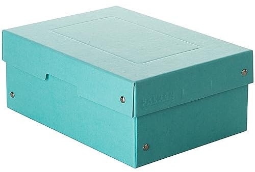 Original Falken 5er Pack PureBox Pastell. Made in Germany. 100 mm hoch DIN A5 blau. Aufbewahrungsbox mit Deckel aus stabilem Karton Vegan Geschenkbox Transportbox Schachtel Allzweckbox