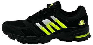 Ablovo® Herren Damen Sneaker Sportschuhe Laufschuhe Turnschuhe Runners 36-47 (Schwarz-Grün, EU Schuhgrößensystem, Erwachsene, Herren, Numerisch, M, 44)
