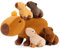 OUOZZZ 5 Stück Capybara Plüschtier, 38cm Weich Capybara Kuscheltier mit 4 Baby Stofftiere im Bauch - Baby Geburtstagsgeschenk für Mädchen Jungen Kinder