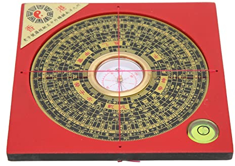 Emoshayoga Geomantic Omen Kompass Chinesischer Feng Shui Luo Pan Geomantischer Omen Kompass, Metall Kunststoff Umfragewerkzeug, Exorzise Böse Geister, Acht Diagramm Kompass