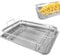 TOATELU Backblech mit abkühlgitter, BBQ Grillkorb, Edelstahl Grillkorb mit Griff und Unterschale, Rechteckig Backform, Mesh Grillkorb, Edelstahl Grillgitter Zum Grillen Und Kühlen (32.5x24.5x5.2cm)
