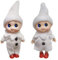 2er Set Weihnachtself Weihnachtselfen Wichtelpuppe, Elfie (Junge) und Elvie (Mädchen) Lustige und Verspielte Elfen Verhalten Sich Schlecht Mini Figuren mit Weichem Körper für Weihnachtsspielzeug