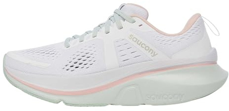 Saucony Women's Guide 18 Road Running Shoe, White/Mist, 12