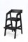 DFrst Pinocchio Baby Holz Hochstuhl, Multifunktionaler Babystuhl mit Verstellbarer Höhe und Fußstütze, Ergonomischer Stuhl zum Füttern, Kinderstuhl zum Essen. (Schwarz)