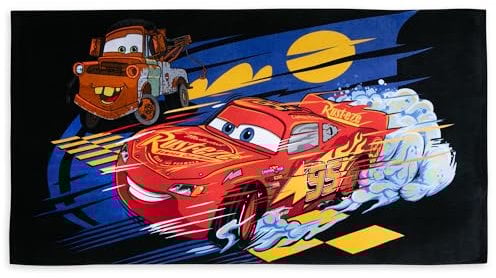 Disney Store Official - Cars - Handtuch - 150 x 74 cm - Mit Lightning McQueen und Hook - Handtuch für Kinder zur Nutzung am Strand, im Badezimmer, beim Schwimmunterricht und im Urlaub
