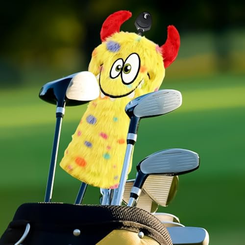 Golfklubbskydd – plysch, 30 x 16 cm fairway träskydd mjuk stoppning | rolig design repskyddshuvud, humoristiskt klubbskydd för golfbana, körräckvidd, träning, bil
