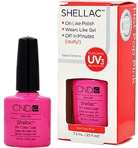 CND Shellac Hot Pop Pink, 7.3 ml/0.25 fl oz.
