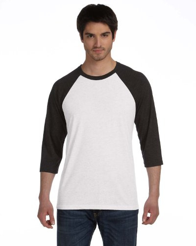 Delifhted Adult 3/4 Sleeve Blended Baseball Tee