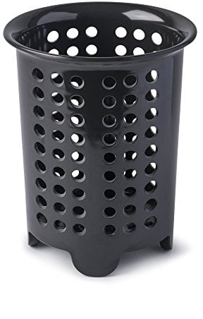 Zeal G231T Melamine Cutlery Drainer/Utensil Pot Dark Grey, 14 x 14 x 17 cm