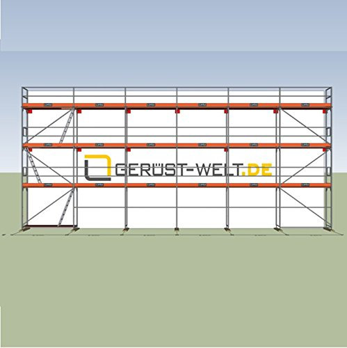 Fassadengerüst Paket 108 m² Rux Framescaff Feldlänge 2,57 m ca 6 m Standhöhe