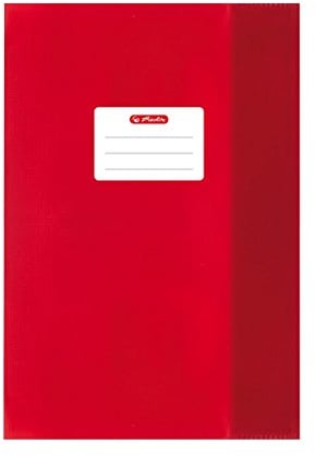 10 Heftumschläge / Hefthüllen / DIN A5 / Baststruktur / Farbe: rot
