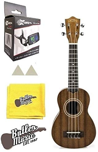 Lanikai Modell ma-s Mahagoni Sopran-Ukulele mit Gigbag & mehr