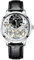 B BINGER Herren Automatik Uhren Skelett Ailang Serie Lederband Männer Armbanduhr (Silber Schwarz)