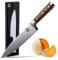 zayiko Chefmesser 20,00 cm Klinge I Scharfes Küchenmesser und Profi Kochmesser aus deutschem Stahl mit Pakkaholzgriff und Geschenkbox Serie IZUMI