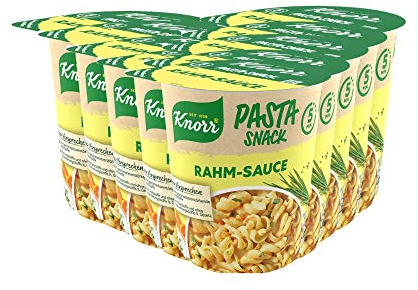 Knorr Pasta Pot Rahm & Kräuter leckere Instant Nudeln fertig in nur 5 Minuten 8x 62 g
