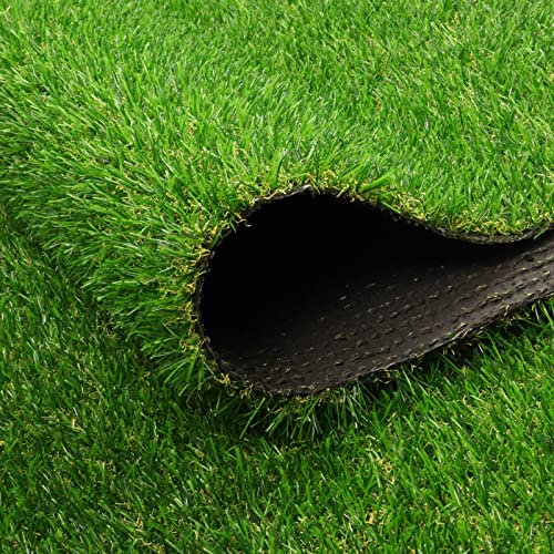 FREADEM - Alfombra de césped artificial de 3 x 5 pies, con drenaje/respaldo de goma, alfombra de césped artificial para jardín, césped, patio, paisaje, balcón, altura de pelo de 0.8 pulgadas
