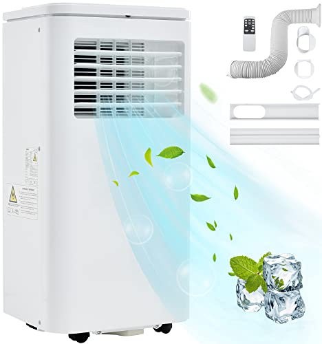 Portable Air Conditioner, 9000 BTU Air Conditioning Unit with 24H Timer & Window Venting Kit Included, Fan and Dehumidifier Remote Control/App Control, LED Display for 100 m³ Home Office Dorm, Class A