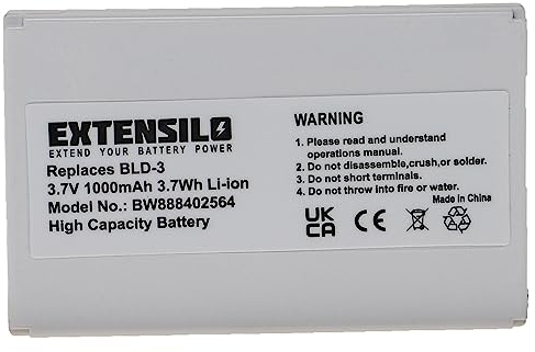 EXTENSILO Akku Ersatz für Nokia BLD-3 für Handy Smartphone Telefon (1000mAh, 3,7V, Li-Ion, Weiß)