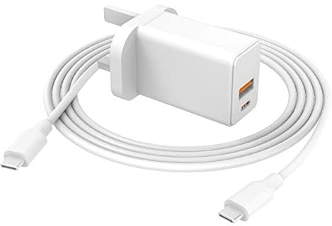 30W Charger Fit for MacBook Air Laptop, iPad Air 11/12.9/13 inch 4th/5th/6th Generation 2024 Tablet with USB C to C Charging Cable