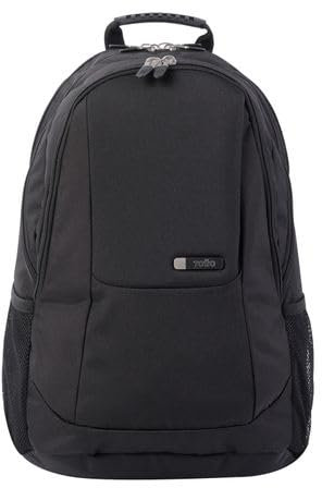TOTTO - Mochila para Ordenador Portátil de 15,4 Pulgadas, Modelo Krimmler, 4 Compartimentos, 2 Bolsillos para Botella, Espaldar Ergonómico, Correas en S para Mayor Comodidad, Color Negro