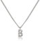 GD GOOD.designs Kette mit Buchstaben B Silber für Damen I Hautverträgliche Halskette mit initialen Anhänger I Silberne 316L Edelstahl Buchstabenkette - Valentinstag-Geschenk für Sie und Ihn