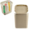 KADAX Contenedor de Almacenamiento para Detergente Con Tapa, Cubo de Plástico (Beige)