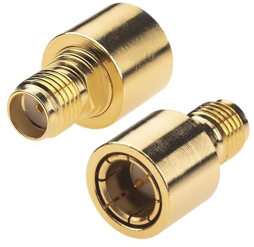 YILIANDUO SMA Koax Adapter SMA Quick Stecker auf Buchse Vergoldetes Messing RF Adapter Stecker DC-12GHz für Antennen Wireless LAN Geräte Koaxialkabel Packung mit 2