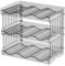 Porte Range Bouteille en Plastique 3 Pièces Empilable Casier à Bouteille Moderne Étagère Gourdes pour Lot de 9 Vin ou Autre Boisson Transparent Casier Bouteille d'eau Boîte pour Cuisine Armoire Frigo