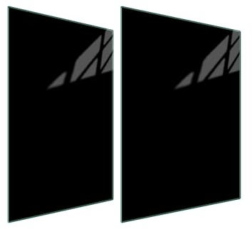 DarHaus Copri piano cottura induzione 30x52 cm e 40x52cm copertura per piano cottura in vetroceramica 1 pezzi universale per piastre di cottura paraspruzzi tagliere in vetro temprato nero