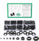 430 Pcs Hex Nuts Assortment Set, Self-Locking Nuts Set, Lock Nut, Carbon Steel Locknuts for Screws, Black Thread Hexagon Nut for Bolts, Anti-Loose Insert Nutss, M2 M2.5 M3 M4 M5 M6 M8 M10 M12