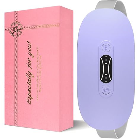 kissleaf Ceinture Chauffante Regle Douloureuse,Patch Chauffant Regles Douloureuses,USB Rechargeable Ceinture Menstruelle Chauffante,3 Niveaux Chaleur 3 Modes Ceinture Chauffante Ventre (Violet)