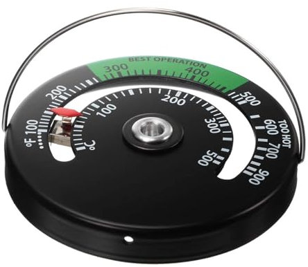 Thermomètre pour cheminée à bois,Thermomètre supérieur de température de four | Mètre de tuyau de cheminée magnétique pour empêcher la surchauffe de vos poêles à bois/granulés