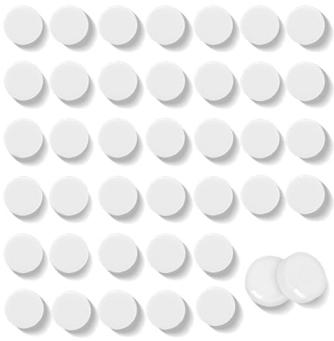 QOJOPU 40 Stück Starke Magnete für Magnettafel & Whiteboard | Kühlschrankmagnete Rund Dekorativ | Magnet-Set für Schule, Büro & Zuhause | Mini Magneten Starker Halt für Pinnwand, Fotos & Tafeln (Weiß)