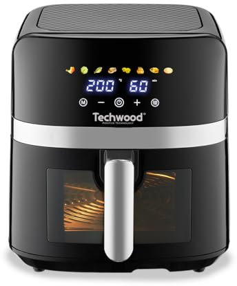 Friggitrice ad aria 8L - TFR-806SHD | Cucina sana con meno grassi | Capacità 8L fino a 2 kg di patatine | Pannello digitale touch | 8 programmi Techwood
